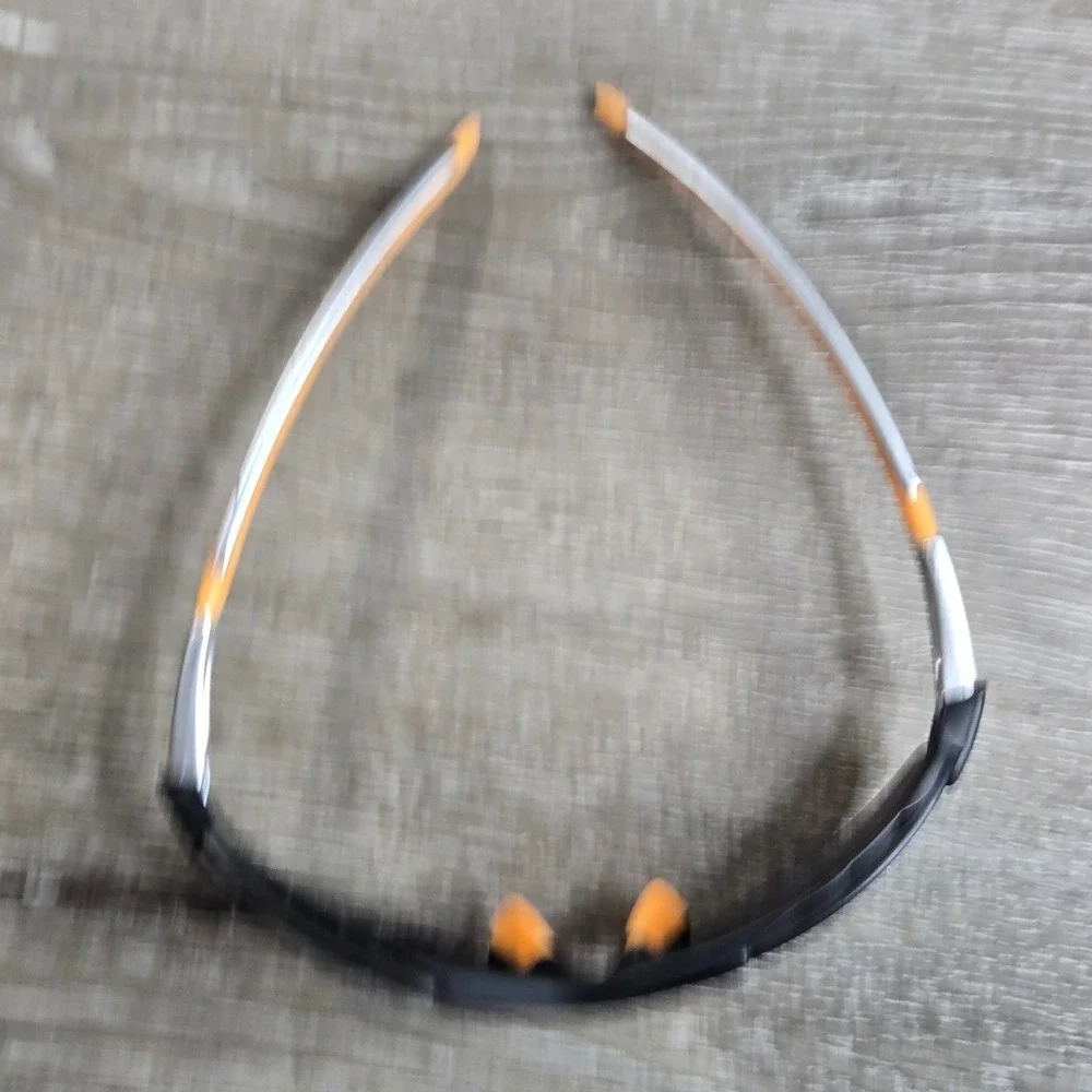 Oxigen 4500 Sport Sunglasses Black Orange Silver Mirror Iridescent Wrap Around